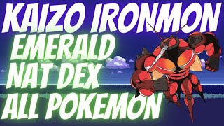 EVERY POKEMON EVER KAIZO IRONMON EMERALD NATIONAL DEX [upl. by Arodasi]