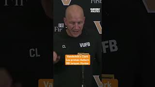 Vanderbilt head coach Clark Lea is asked about defending Auburn RB Jarquez Hunter wareagle wde [upl. by Rives]