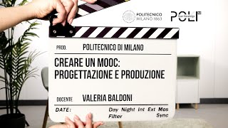 Creare un MOOC progettazione e produzione Valeria Baldoni [upl. by Nuhs]