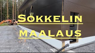 Sokkelin maalaus  Halliprojekti OSA 15 [upl. by Ecnesse924]