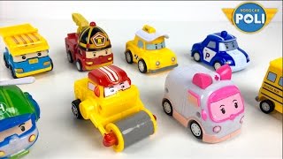 ROBOCAR POLI PULL BACK VEHICLES  MIGHTY MACHINES DUMP TRUCK FIRE TRUCK POLICE AMBULANCE  UNBOXING [upl. by Persse]