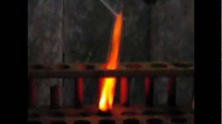 Rocket fuel Hydrazine drop into Mn2O7 400fps 2  Lu Le Laboratory [upl. by Werd856]