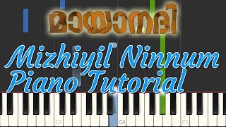 Mizhiyil Ninnum Piano Tutorial  Mayanadhi  Malayalam Song [upl. by Barbie]