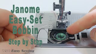 How to Load a Janome Easy Set Bobbin [upl. by Adehsar]