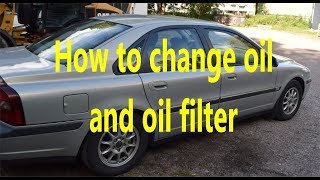 Volvo S80 S60 V40 S40 V70 hur man byter olja och oljefilter [upl. by Ahsocin]