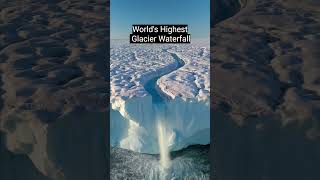 Highest Glacier waterfall Svalbard Arctic ocean [upl. by Lauhsoj781]