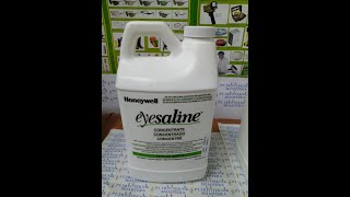 eyesaline concentrateliquit eyewash wall station cairan air vitamin pencuci mata [upl. by Derrej]