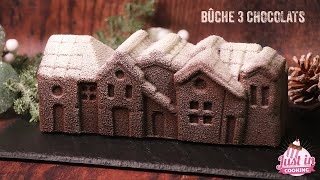 ❅ Recette de Bûche de Noël aux 3 Chocolats ❅ [upl. by Chow]