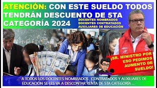 😱ATENCIÓN🔴 LOS NOMBRADOSCONTRATADOS Y AUXILIARES TENDRÁN DESCUENTO DE 5TA CATEGORÍA 2024 [upl. by Nairdad]