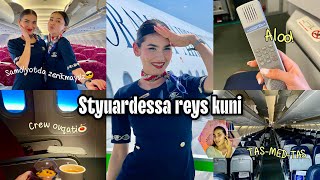 O’zbekistonda styuardessa reys kuni ✈️ “styuardessa ish kuni” [upl. by Feliza516]