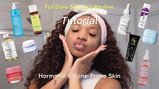 My Daily Skincare Routine for Hormonal  Acne Prone Skin  Dark Spots  Full Tutorial [upl. by O'Reilly656]