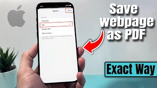 How to Save webpage as PDF in iPhone  Full Guide [upl. by Yessak]