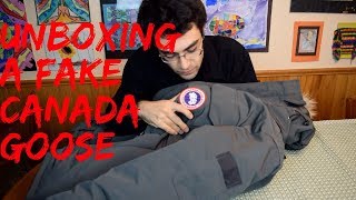 Unboxing a Fake Canada Goose Parka [upl. by Lenahtan]