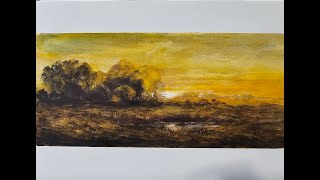 Full Length Tonalist Landscape Painting Tutorial in Watercolor [upl. by Harwell]