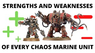 Strengths and Weaknesses for EVERY Chaos Space Marines Codex Unit [upl. by Htebasil]