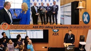 ASX IPO Listing Ceremony Highlights Bigtincan Holdings ASXBTH [upl. by Niatsirk]