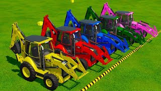 Transporting Grass Loading With Cat Backhoe Loaders Farming Simulator 22 Cat Loader 2 [upl. by Biebel]