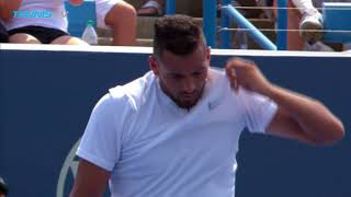 Nick Kyrgios MASSIVE secondserve ace to save match point  Cincinnati 2018 [upl. by Mooney]