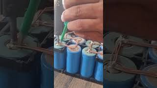 Lithium battery series connection automobile batterytechnology lithiumionbattery machine funny [upl. by Bergren]