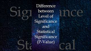 What is the difference between Level of Significance and Statistical Significance PValue [upl. by Anehsat]