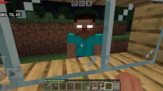 Surviving A Herobrine amp GoatMan In Minecraft Survival [upl. by Ayekat115]