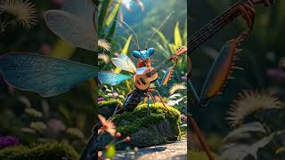 quotAstonishing Mantis Guitarist Performs in a Grassland mantis gutiar insects viralvideos [upl. by Ahsuoj13]