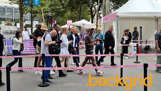 Pharrell Williams and Helen Lasichanh arrive at Olympic Games gym final in Paris France [upl. by Leryt]