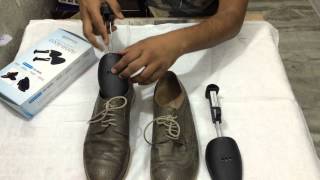 How to use adjustable plastiic shoe shaper or shoe trees [upl. by Ennaeilsel594]