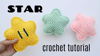 Easy Star Amigurumi ⭐️  Beginner Crochet  Step by Step [upl. by Melleta]