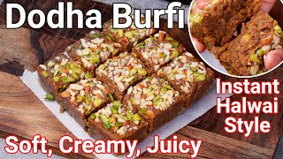 Dodha Burfi  Instant Halwai Style Barfi  Soft amp Juicy Doda Burfi  No Sugar Syrup No MawaKhoya [upl. by Esor]