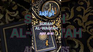 Surah Alwaqiah 6165 islamic quran shorts [upl. by Annhoj]