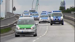 40 Streifenwagen Polizei Brandenburg  Sachsen  Bayern  Hamburg [upl. by Eizle]