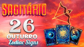 Sagitário ♐ ✨𝐁𝐄̂𝐍𝐂̧𝐀̃𝐎𝐒 𝐄𝐒𝐓𝐀̃𝐎 𝐕𝐈𝐍𝐃𝐎 🙏🙌 26 outubro 2024  Horóscopo de Hoje 🔮 Horoscopo Diário [upl. by Haonam]