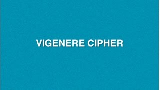 Vigenere Cipher  Type of Encryption Decryption Method  Polyalphabetic Substitution Cryptography [upl. by Davilman]