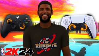 BEGINNER STANDSTILL DRIBBLE TUTORIAL FOR ALL BUILDS ON NBA 2K24😈 WHANDCAM [upl. by Eniamerej]