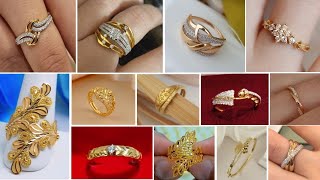 2025 New Design Gold Finger Ring 💍 CollectionLatest Light Weight Gold Engagement Ring 💍 Design [upl. by Hakon]