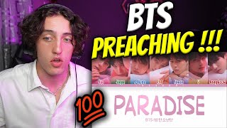 BTS PARADISE 낙원 Color Coded Lyrics  REACTION [upl. by Enetsirk]