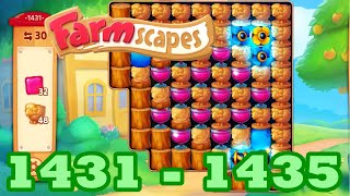 Farmscapes Level 1431  1435 HD Gameplay Walkthrough  3  match game  android  1432  1433  1434 [upl. by Orgalim]