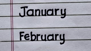 MONTHS NAME IN ENGLISH  NAME OF TWELVE MONTHS  JANUARYFEBRUARY KI SPELLING [upl. by Hakilam684]