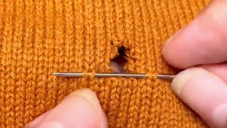 Great Way to Repair Holes in Sweaters Without Traces🌟Tutorials for Beginners [upl. by Camilla]