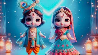 Radhe Krishna cartoon photo video songradha krishnakrishna bhajankrishna love Radha [upl. by Noryt]