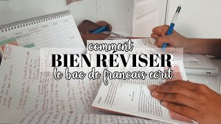 bac de français  comment bien réviser l’écrit  📝 [upl. by Wunder]