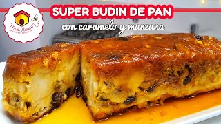 BUDIN DE PAN con caramelo y manzana RIQUIIISIIIMOOOOOOOOO [upl. by Roger]