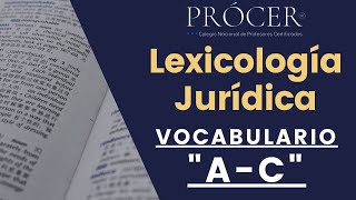 1 Lexicología Jurídica AC [upl. by Lorin]