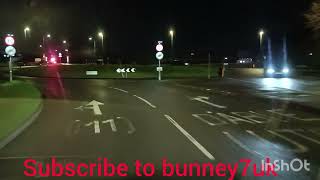 driving from Houghton Regis to Lewsey farm in the night in the UK [upl. by Brey]