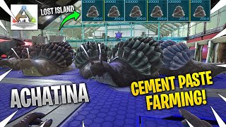 How To Make A Cement Paste Farm Achatina Taming  ARK Lost Island [upl. by Sucul]