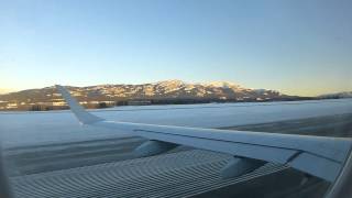 Take off From Whitehorse Airport  Embraer 190  26th January 2014 [upl. by Eillak]