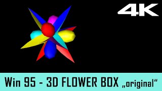 Windows 95 Screensaver  3D Flower Box 4K [upl. by Nylahs]