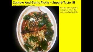 Garlic and Cashew pickle  Spicy and Great taste [upl. by Ardekahs]