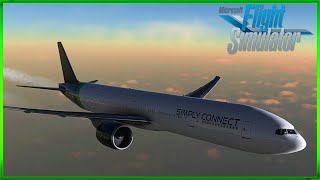 First Flight PMDG 777300ER  Simply Connect Va  Vatsim  Microsoft Flight Simulator  MMMX To KCRP [upl. by Lledniw]